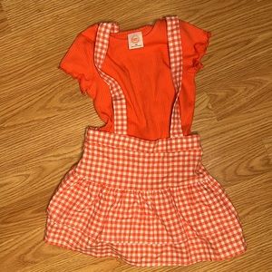 Wonder Nation 18m overall skirt set baby girls
